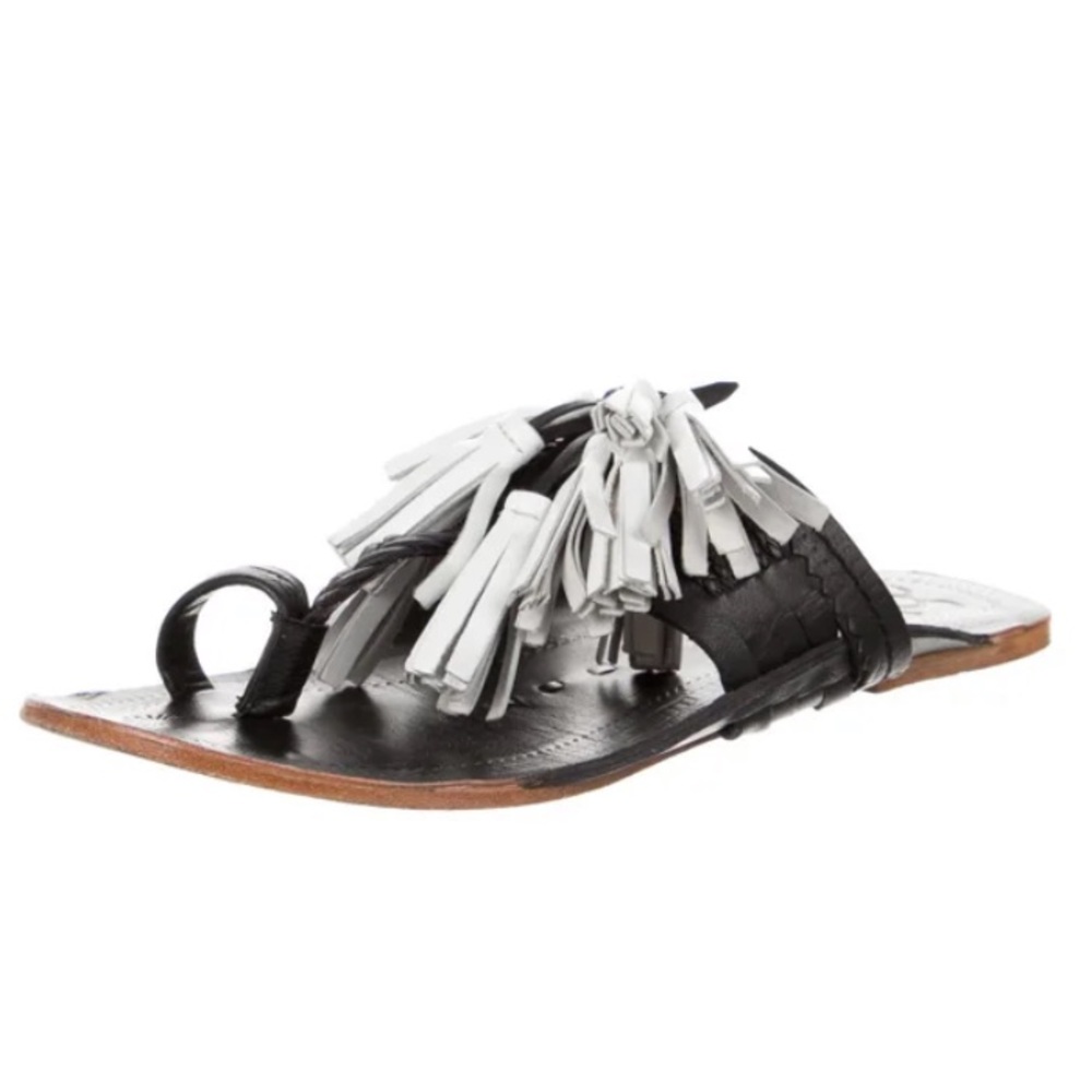 Figue Scaramouche Leather Tassel Sandals